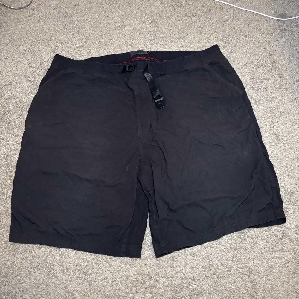 Gramicci Mens Black Nylon Ripstop G-Shorts XXL Integrated Belt Hiking Outdoor